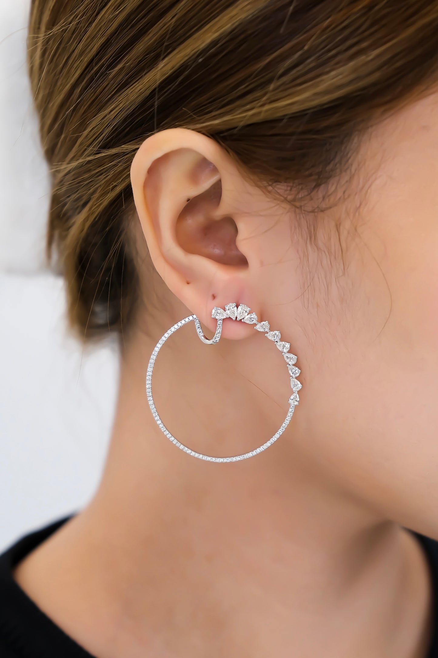 Hoop Diamond Earrings