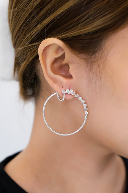 Hoop Diamond Earrings
