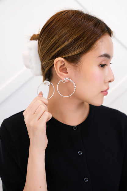 Hoop Diamond Earrings