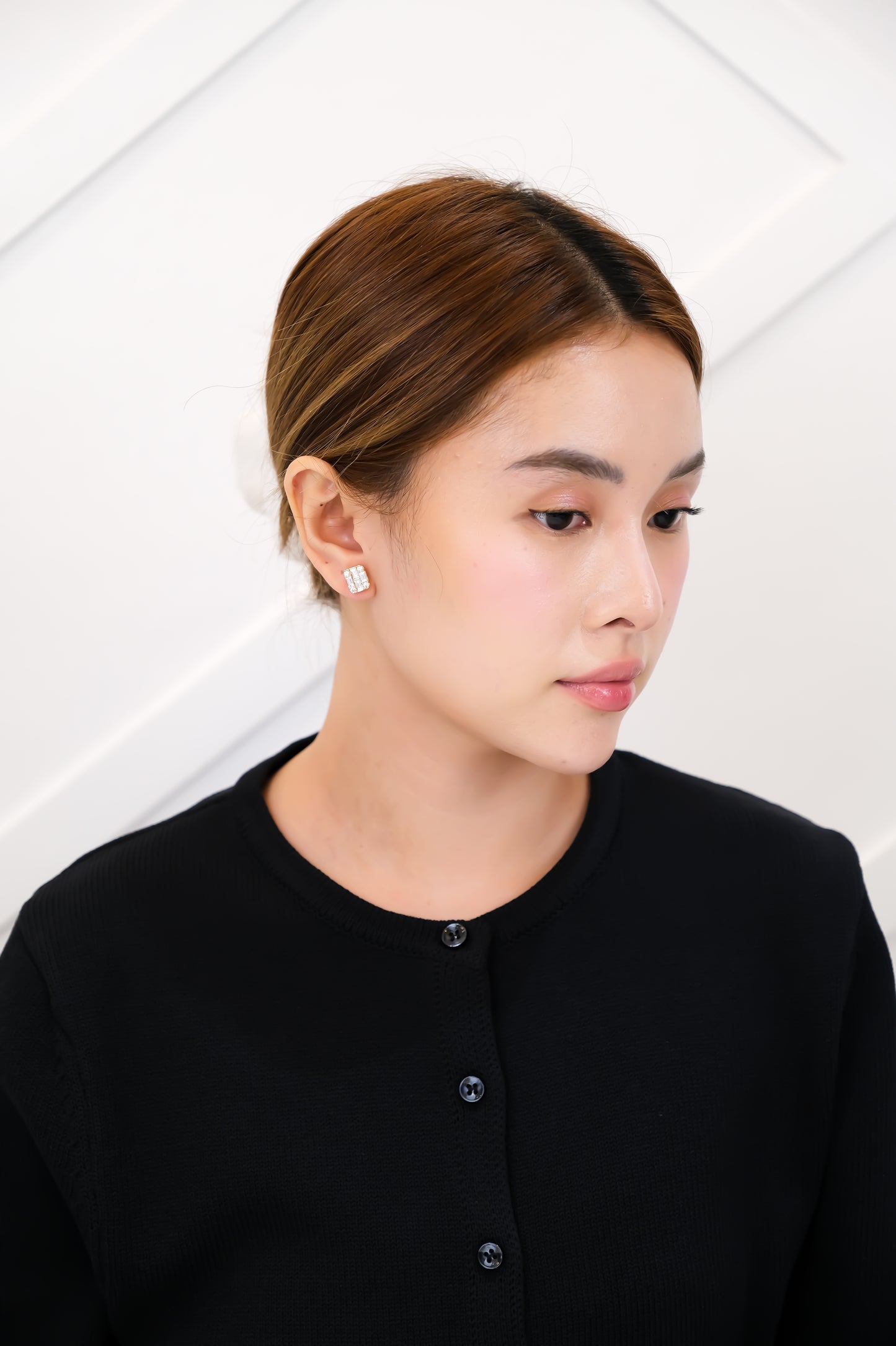 Emerald Illusion Diamond Earrings