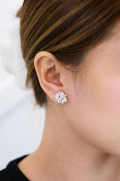Cluster Multishape Earrings w/ GIA
