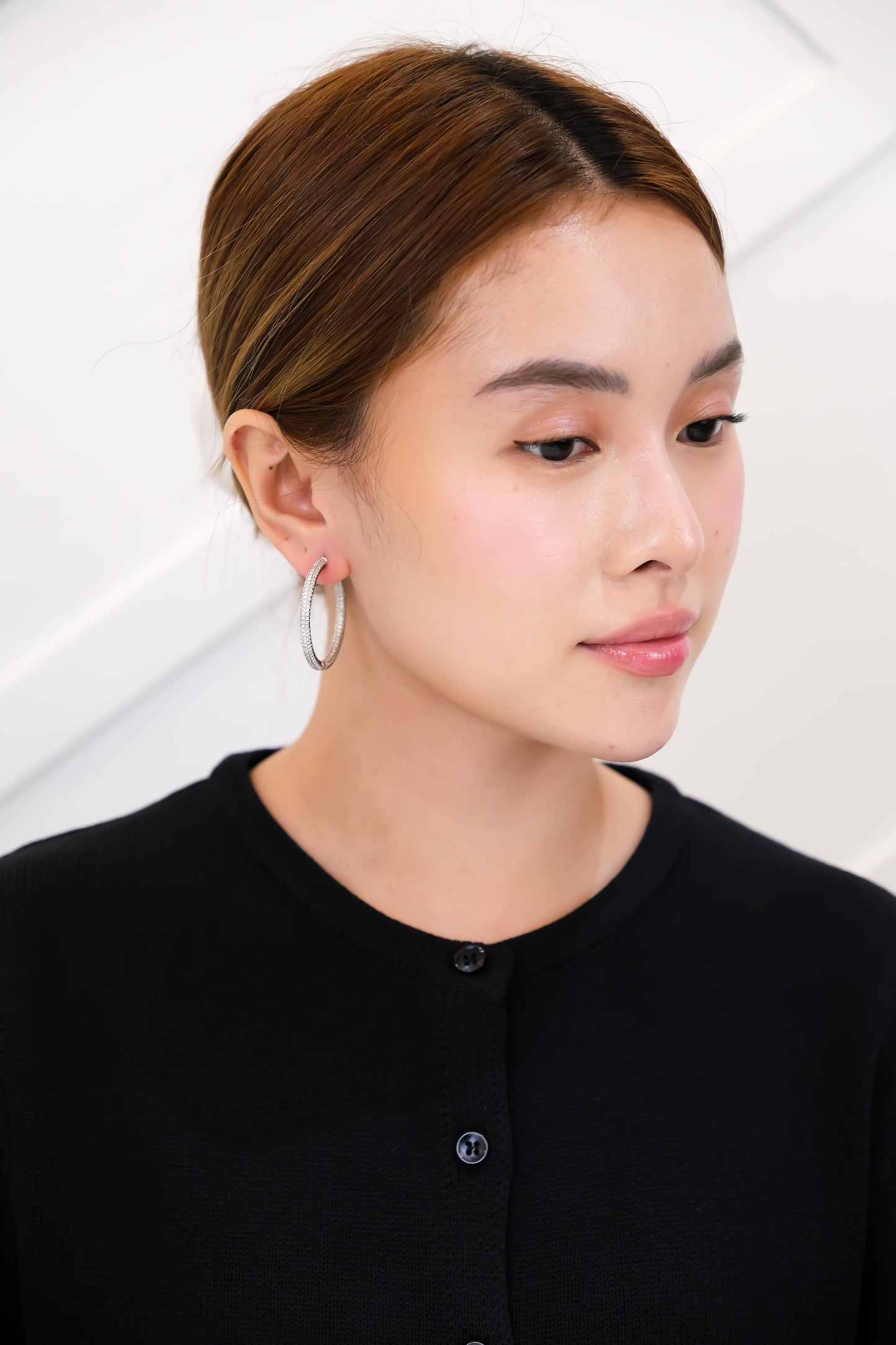 Hoop Diamond Earrings