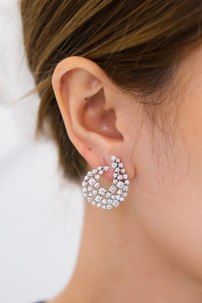 Teardrop Diamond Earrings