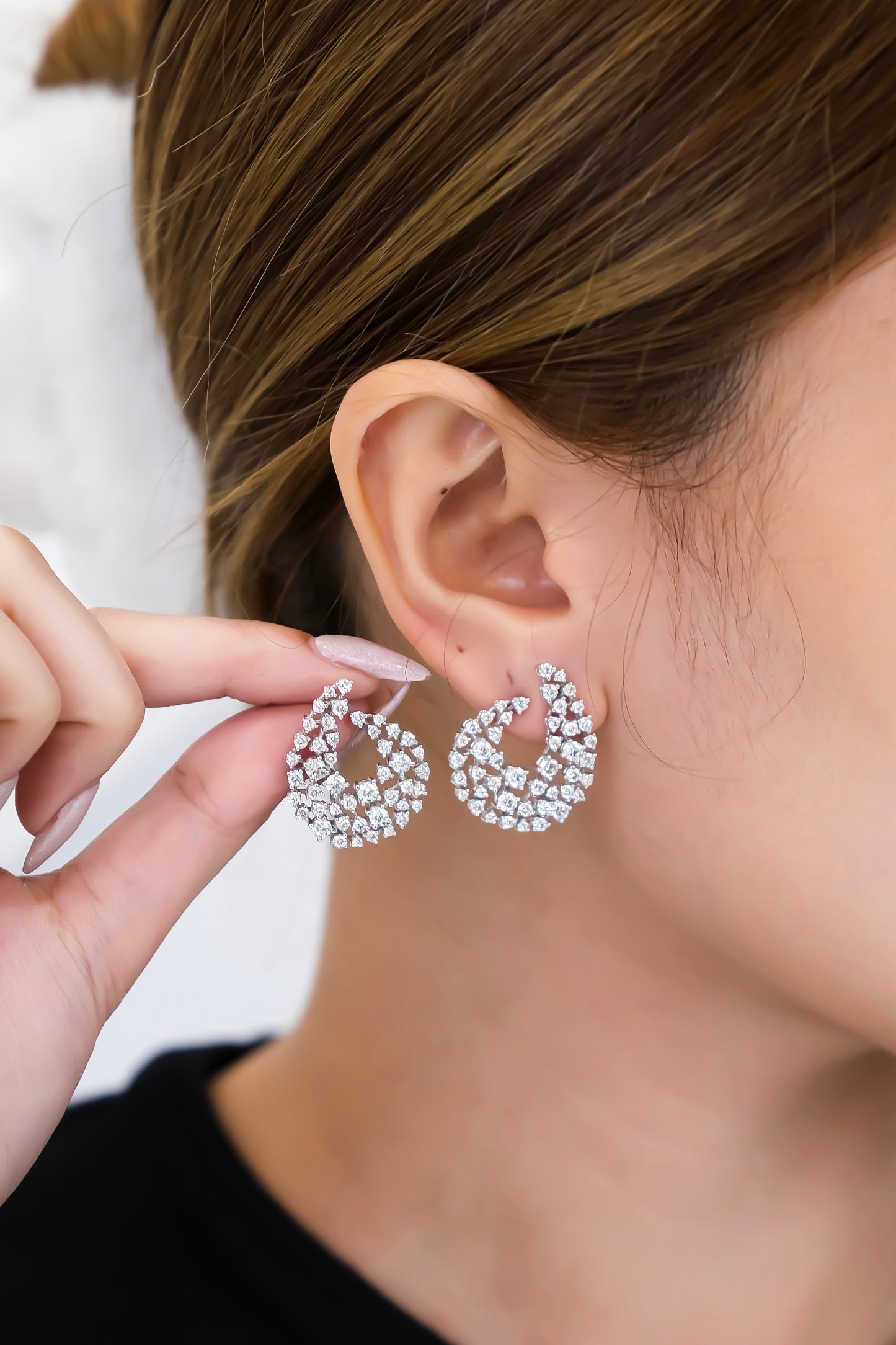 Teardrop Diamond Earrings