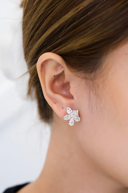 Cluster Earrings w/ GIA