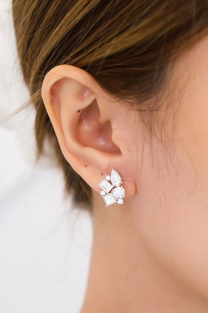 Cluster Multishape Earrings w/ GIA