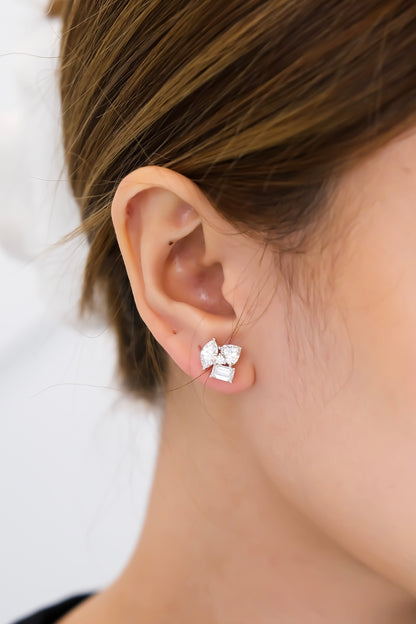 Cluster Multishape Earrings w/ GIA