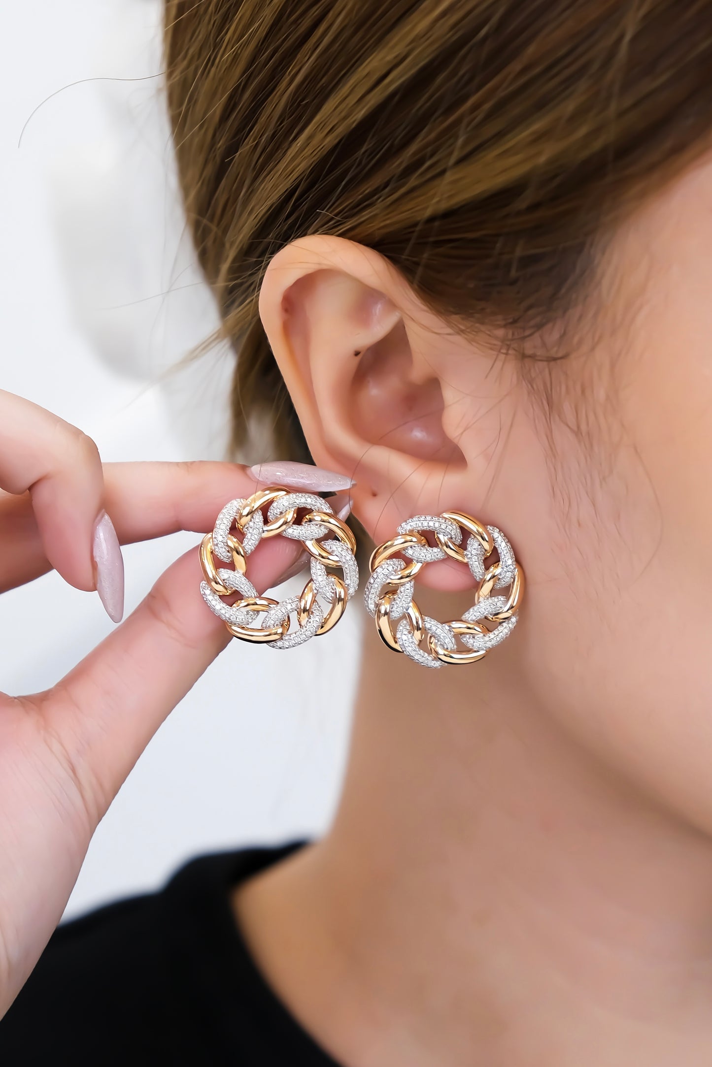 Chain Diamond Earrings