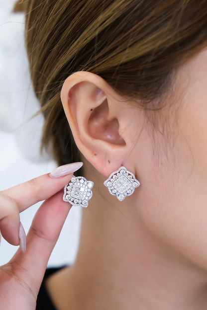 Flower Diamond Earrings