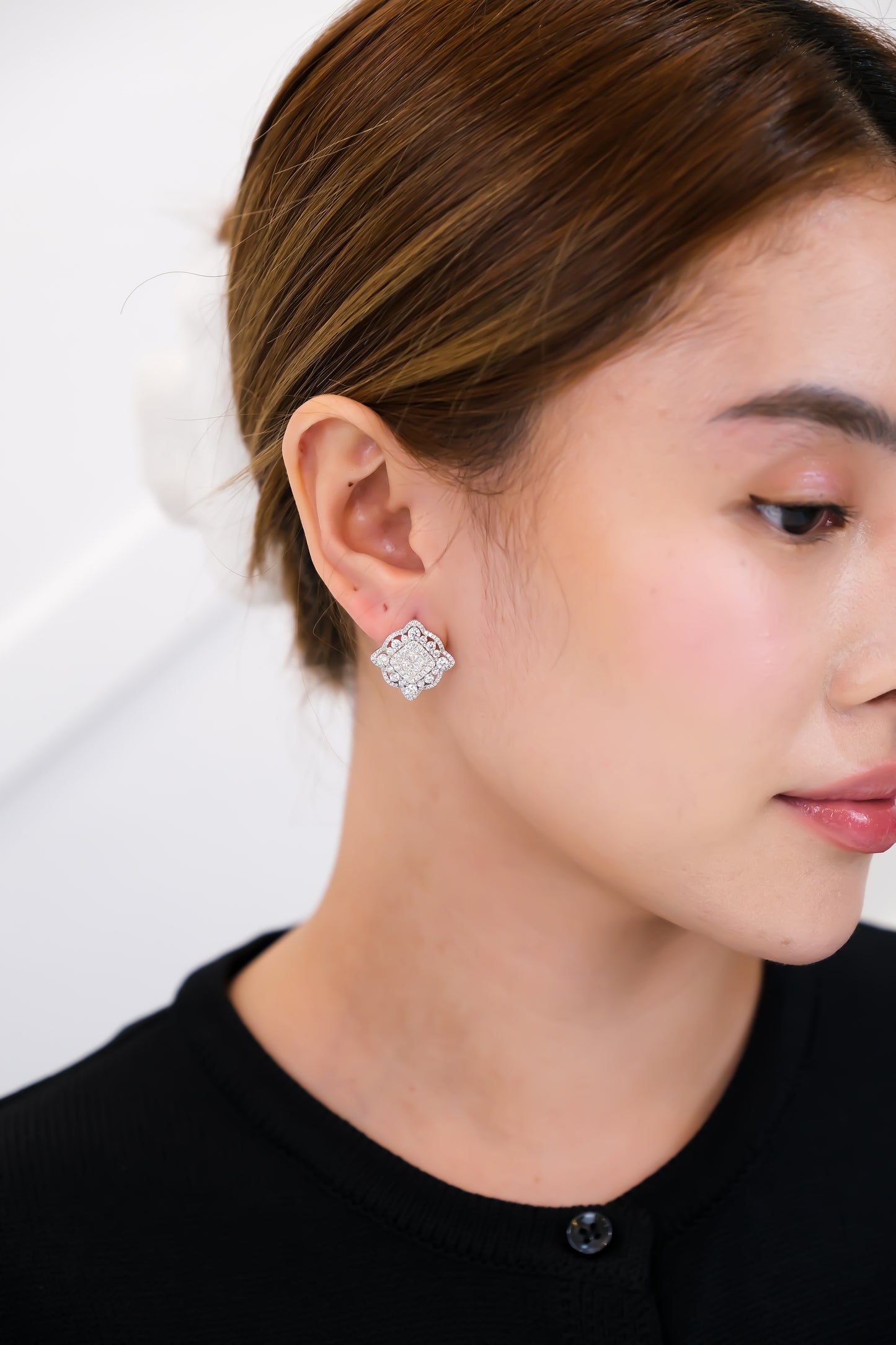 Flower Diamond Earrings