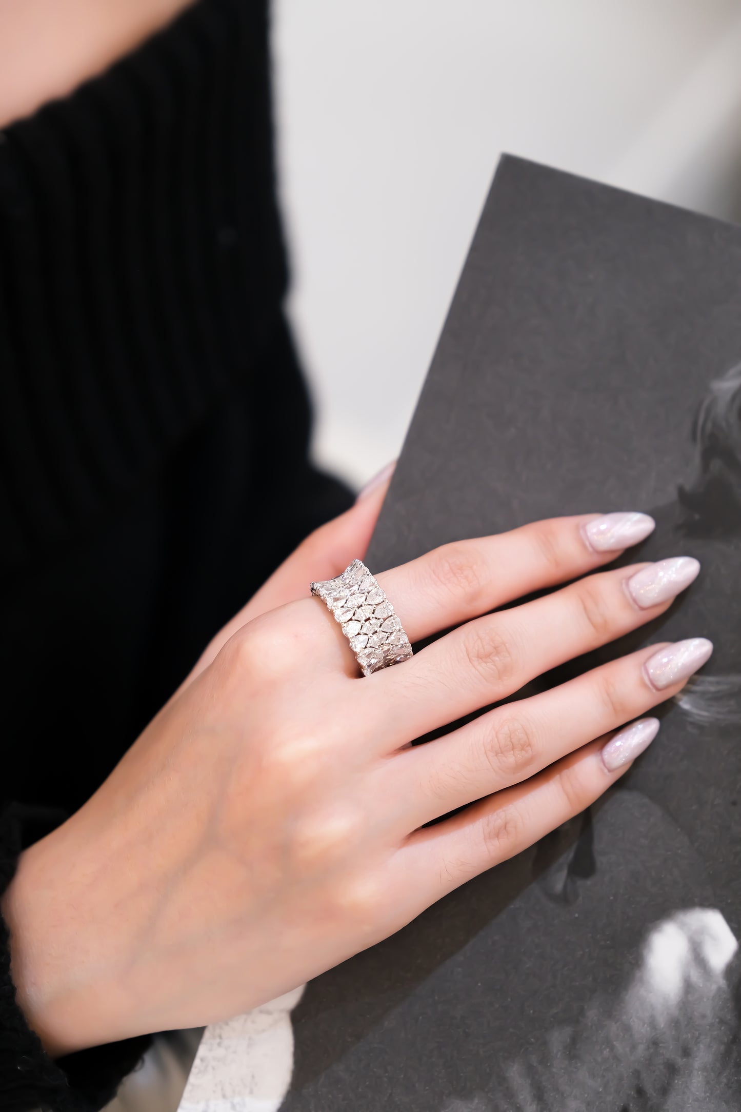 Marquis Pear Cut Eternity Band Ring