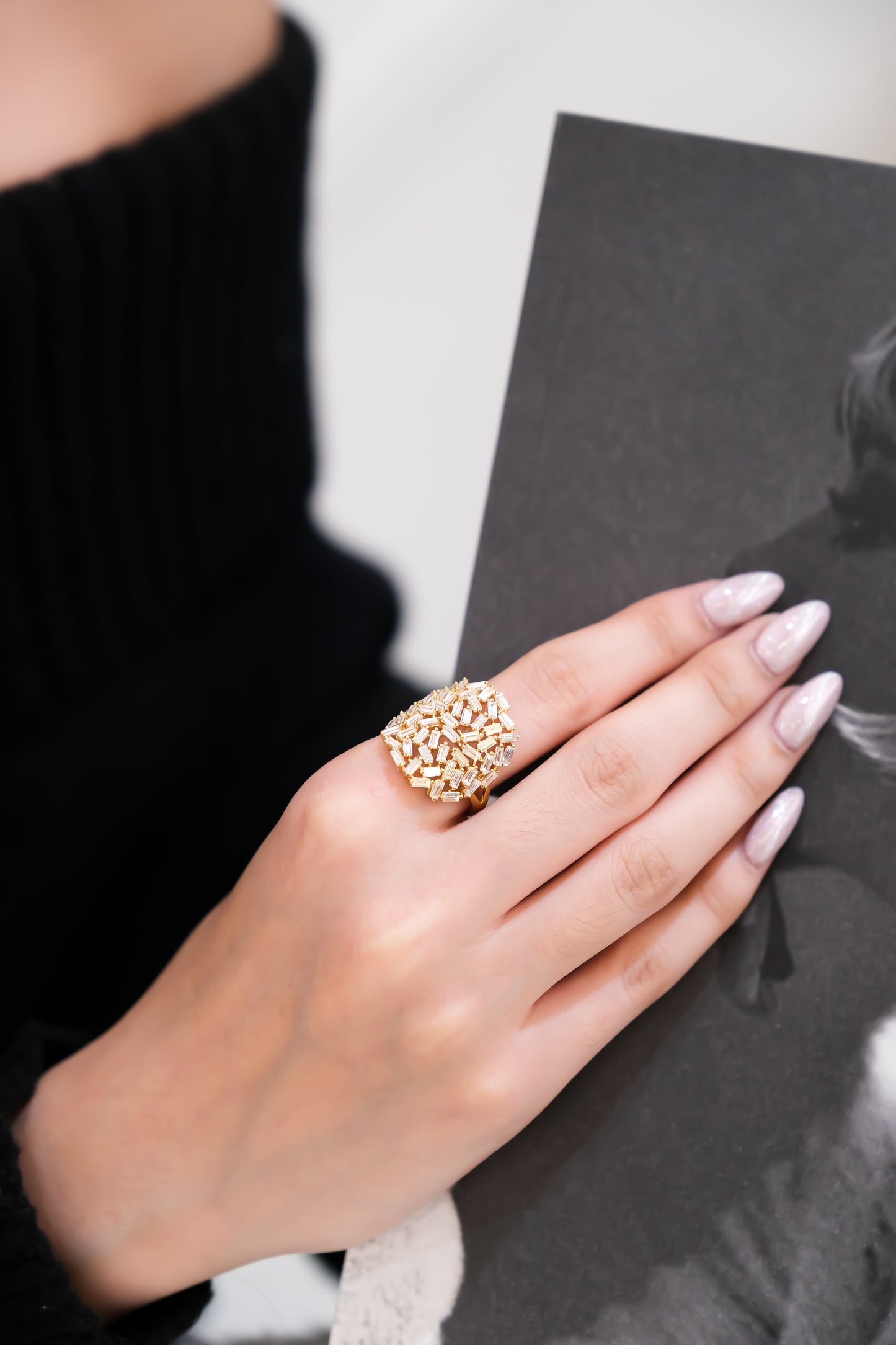 Baguette Diamond Statement Ring