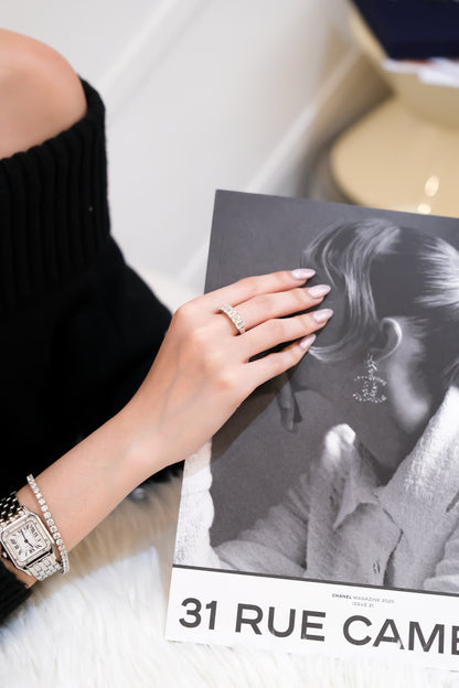 Half Eternity Emerald Cut Diamond Ring