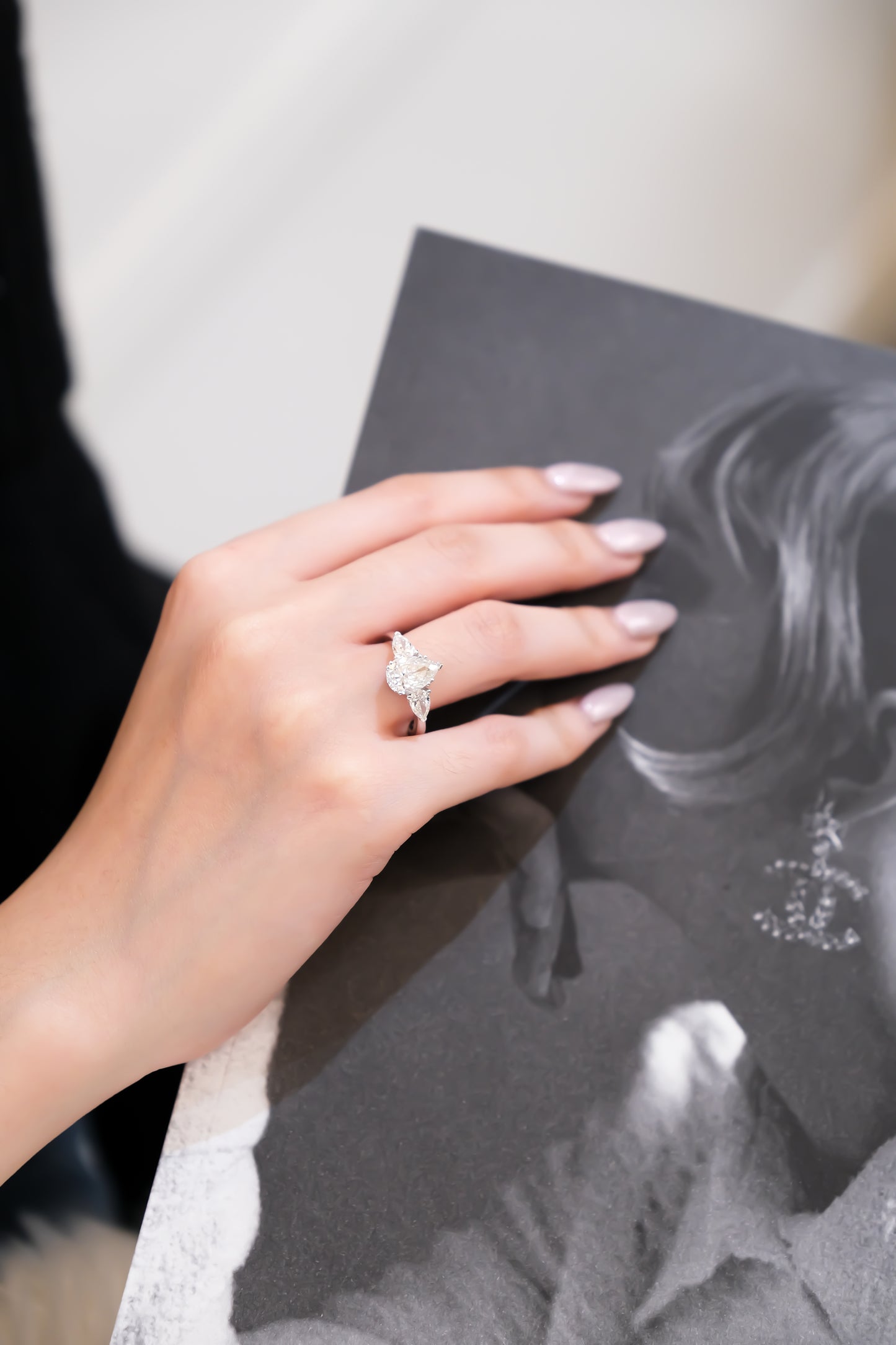 2ct Pear Shaped Diamond Ring w/ GIA