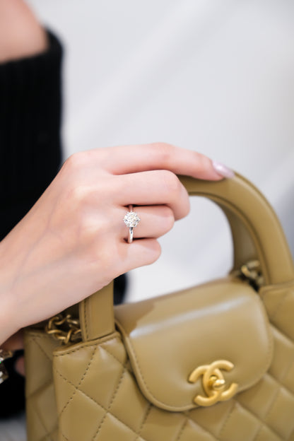 3ct Round Diamond Ring w/ GIA