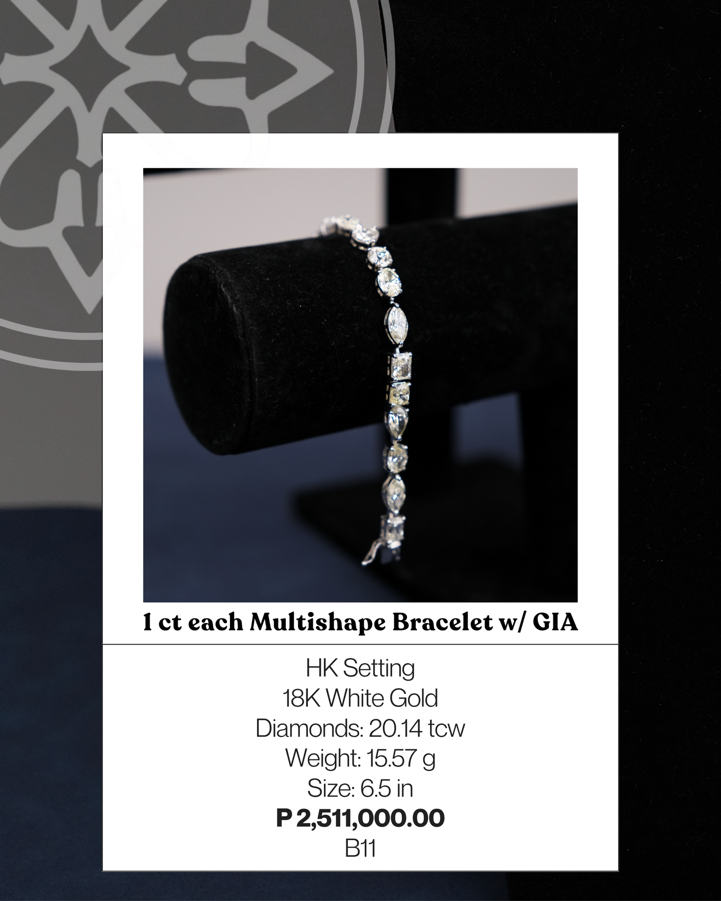 1ct each Multishape Bracelet w/ GIA