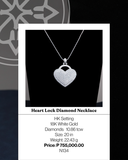 Heart Lock Diamond Necklace