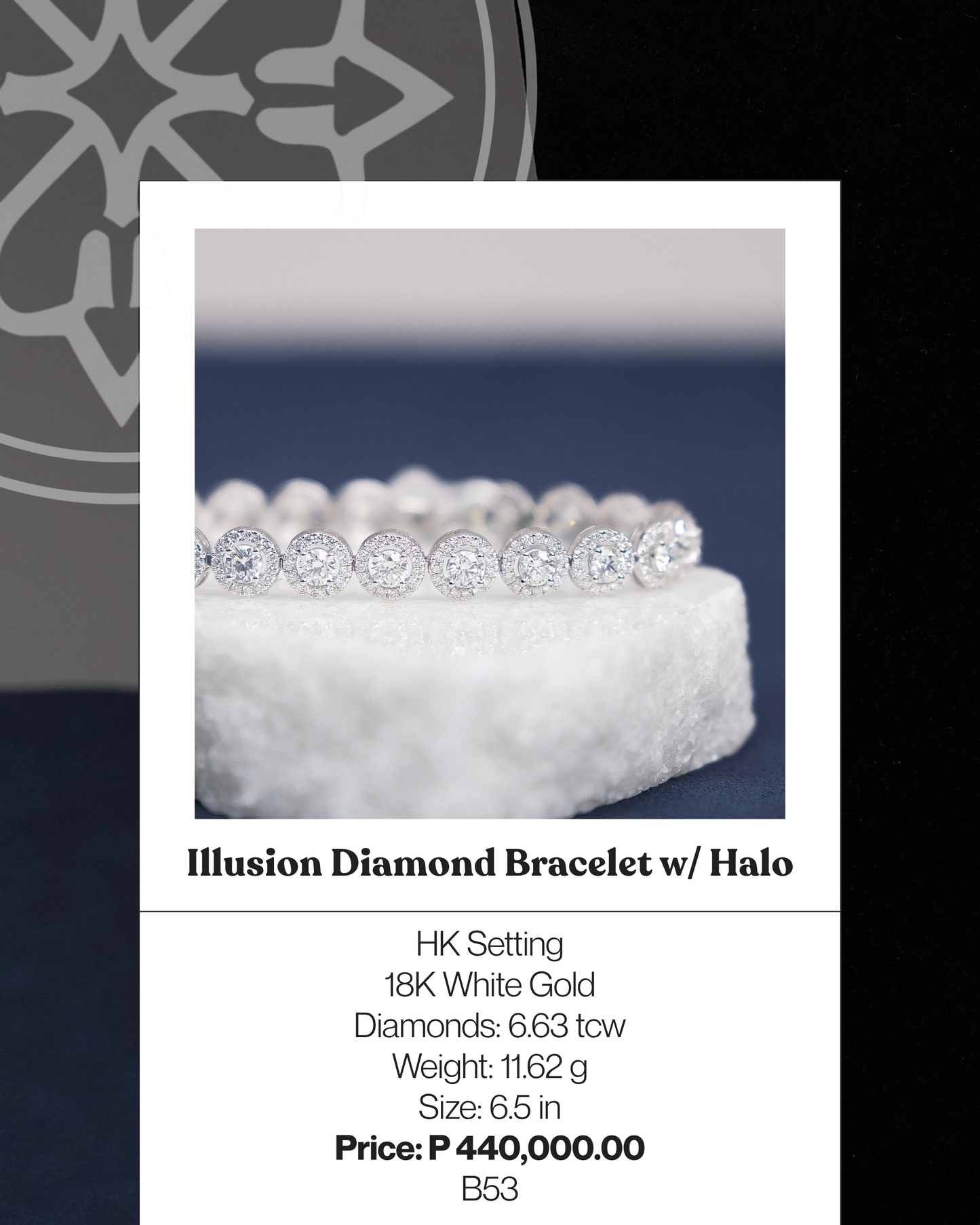 Illusion Diamond Bracelet w/ Halo