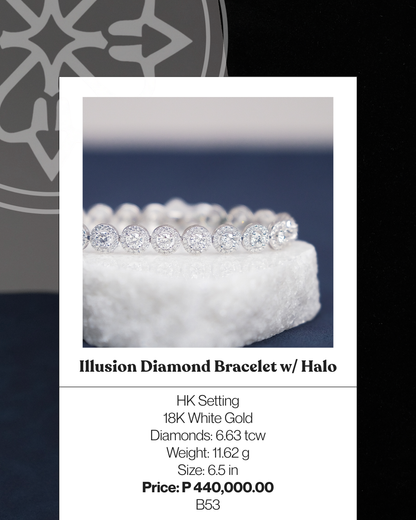 Illusion Diamond Bracelet w/ Halo